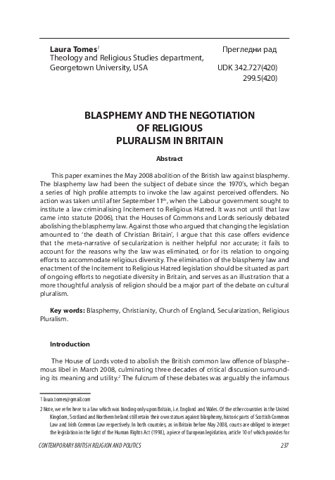 Thesis on blasphemy picture