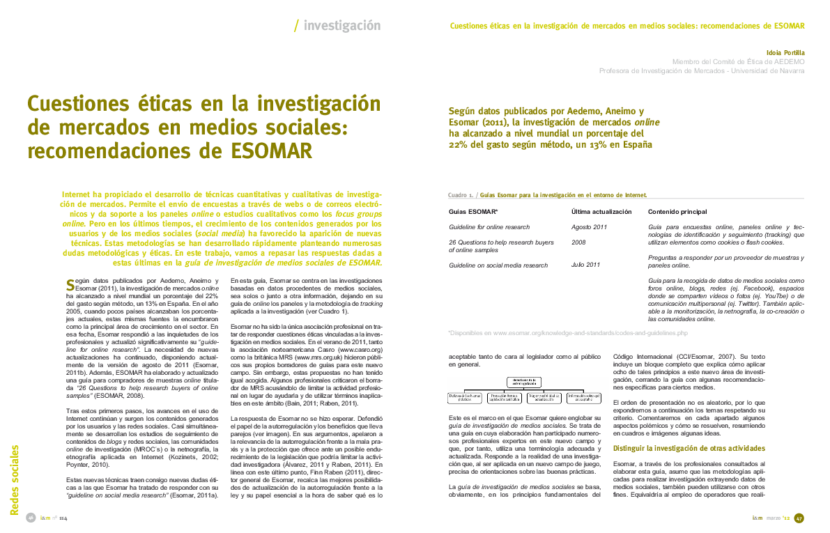 (PDF) Cuestiones éticas en la investigación de mercados en medios