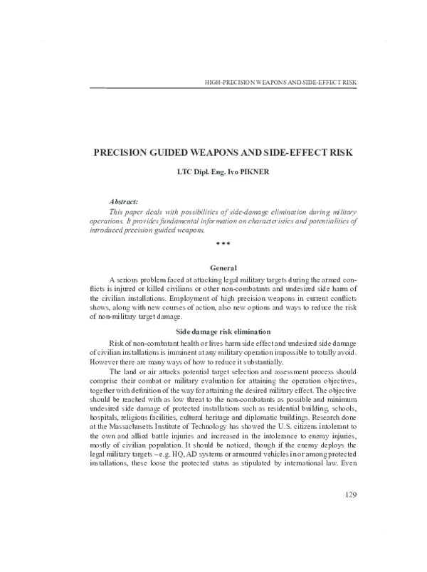 (PDF) PRECISION GUIDED WEAPONS AND SIDE-EFFECT RISK