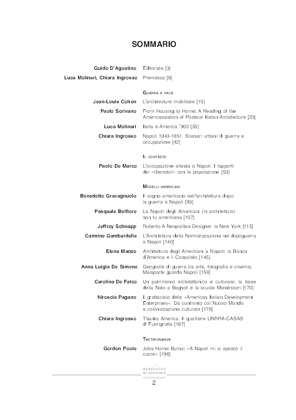 First page of “Dispersioni urbane. Paesaggi americani tra Napoli e Caserta”