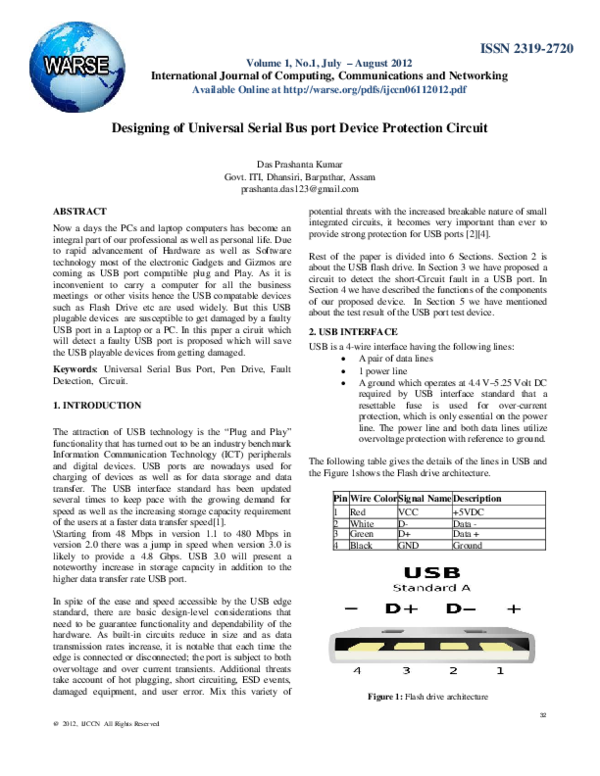 (PDF) Designing of Universal Serial Bus port Device Protection Circuit