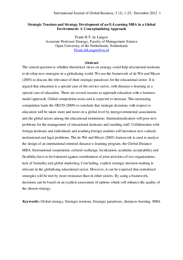 Strategic tensions essay picture