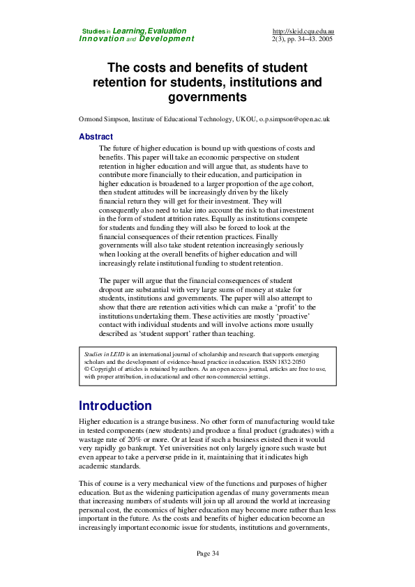 College student retention articles picture