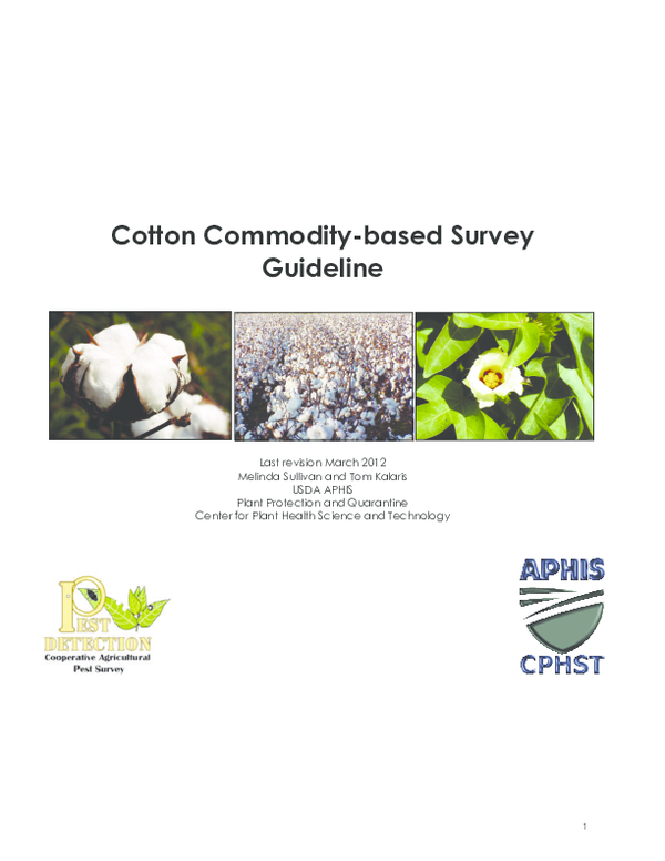 (PDF) Cotton CommodityBased Survey Guideline Lydia M Brown Academia.edu