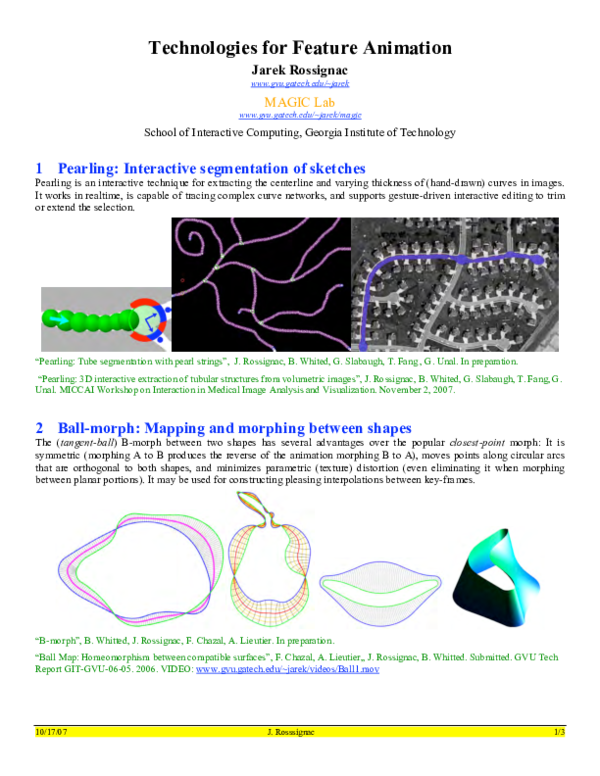 (PDF) Feature Animation