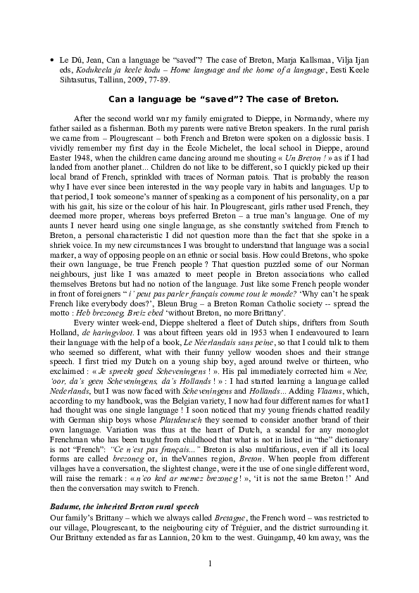 Can a language be saved?