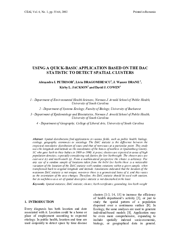 (PDF) Using a Quick-Basic Application Based on the DAC Statistic to ...