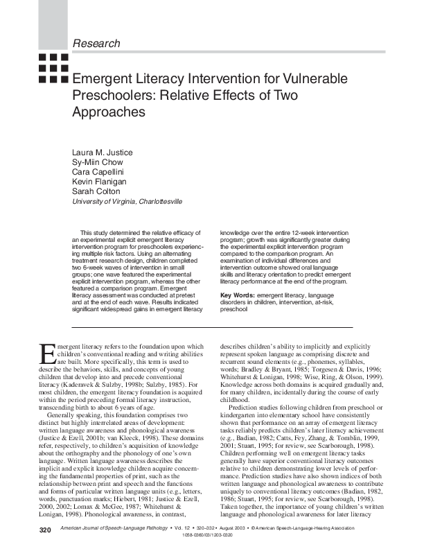 Emergent literacy image