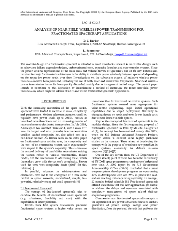 (PDF) ANALYSIS OF NEAR-FIELD WIRELESS POWER TRANSMISSION FOR ...