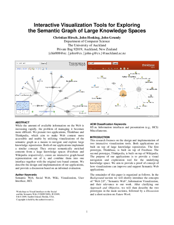(PDF) Interactive Visualization Tools for Exploring the Semantic Graph ...