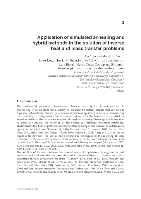 (PDF) Application of simulated annealing and hybrid methods in the ...