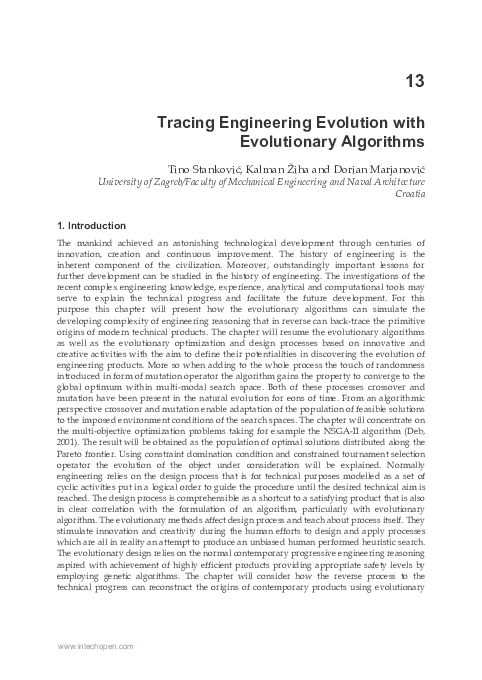 (PDF) Tracing Engineering Evolution with Evolutionary Algorithms