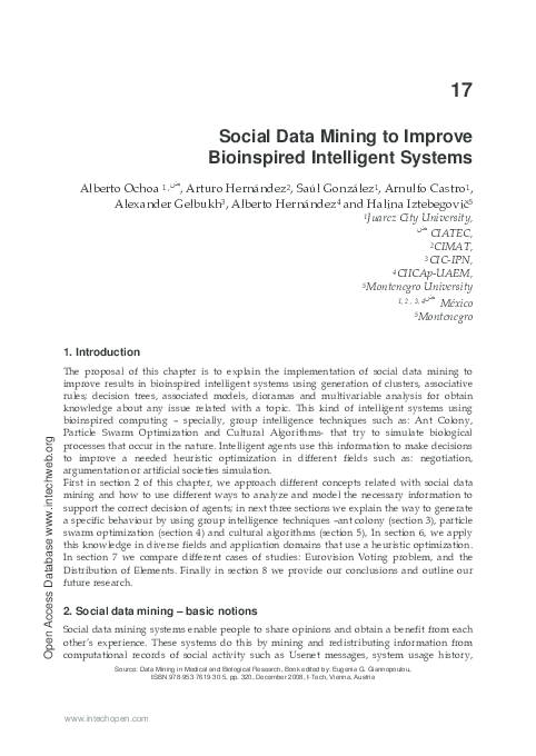 (PDF) Social Data Mining to Improve Bioinspired Intelligent Systems