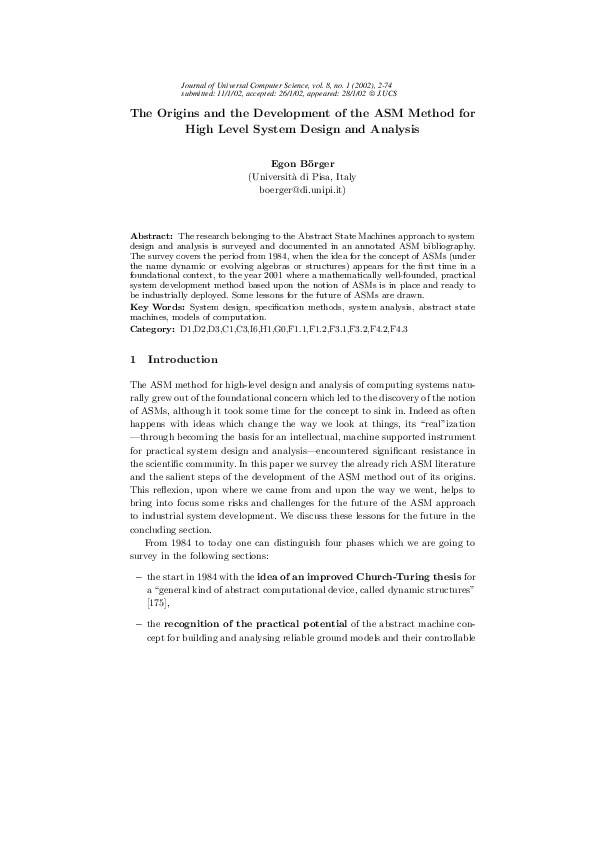 (PDF) The origins and the development of the ASM method for high level ...