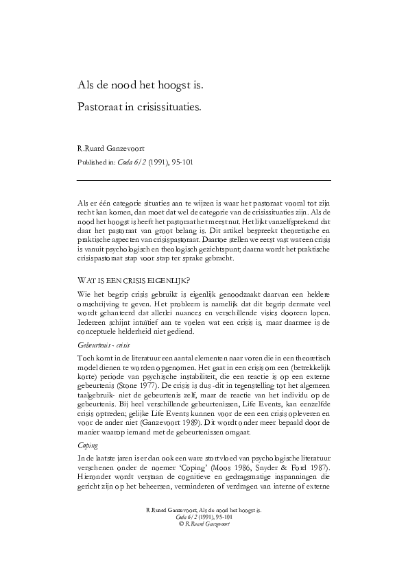 (PDF) Als de nood het hoogst
