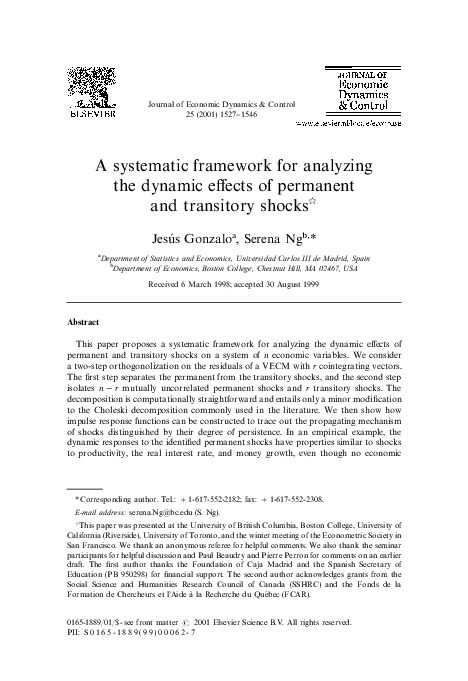 (PDF) A Systematic Framework for Analyzing the Dynamic Effects of ...