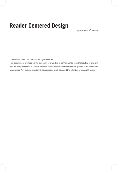 (PDF) Reader Centered Design
