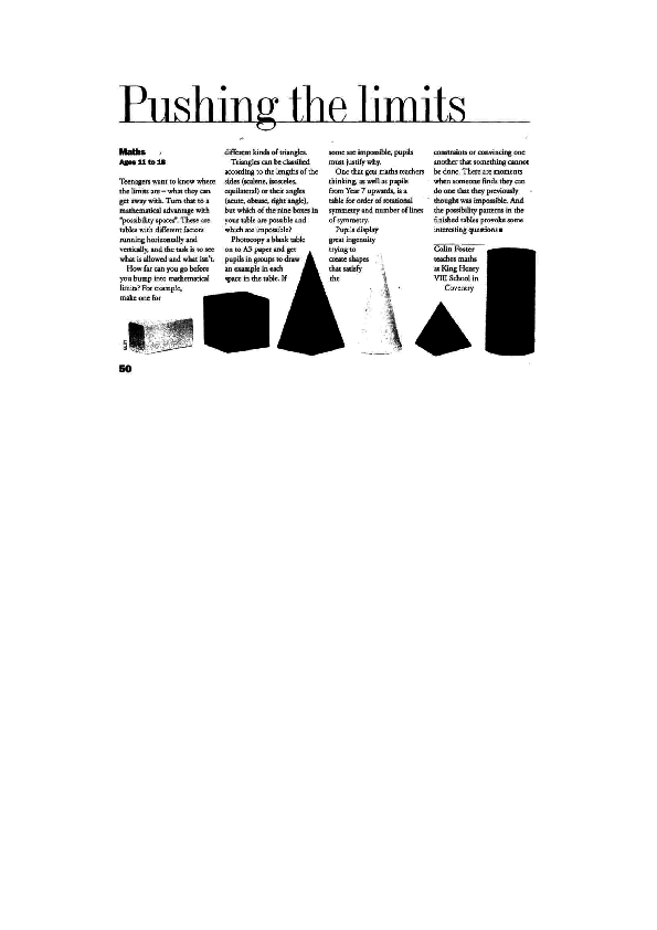 (PDF) Pushing the Limits