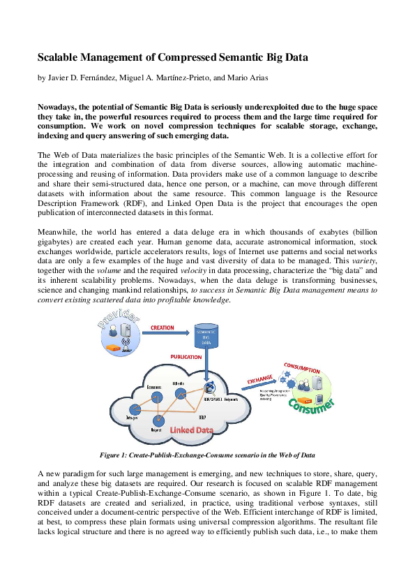 (PDF) Scalable Management of Compressed Semantic Big Data