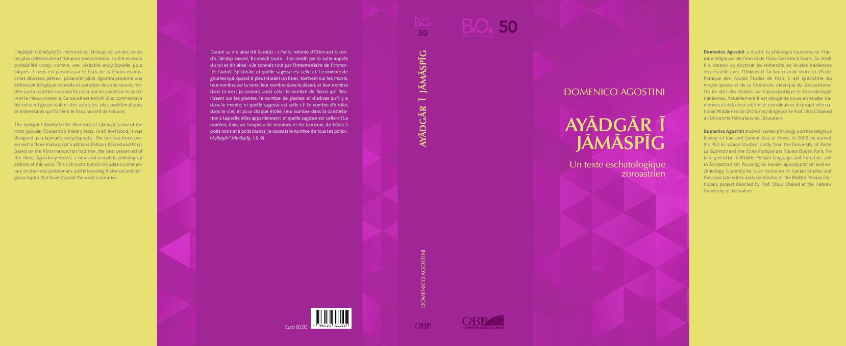 (PDF) Ayādgār ī Jāmāspīg, un texte eschatologique zoroastrien.