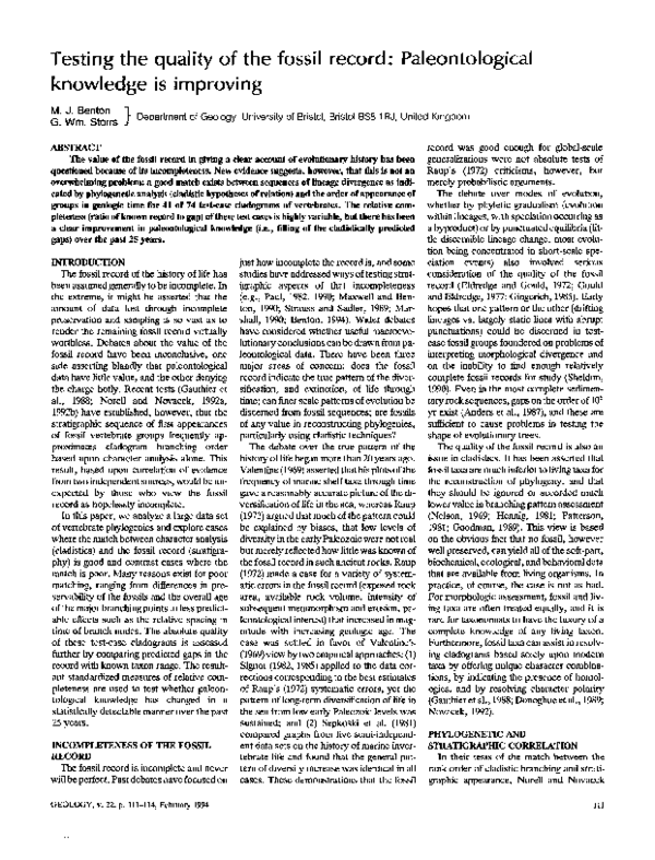 Fossil records definition image