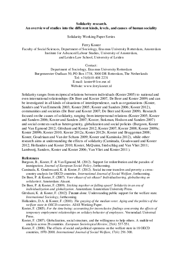 Solidarity research paper image