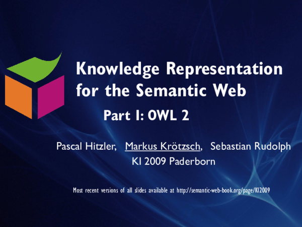 (PDF) Knowledge Representation for the Semantic Web