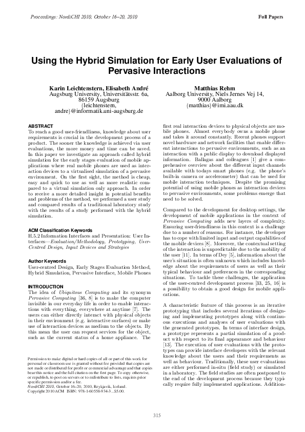 (PDF) Using the hybrid simulation for early user evaluations of ...