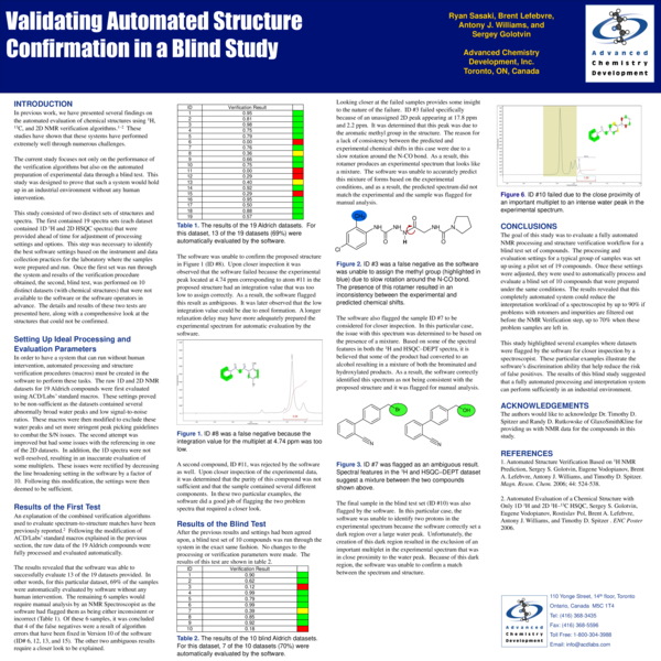 (PDF) Validating Automated Structure Confirmation in a Blind Study