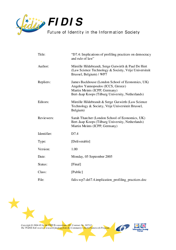 (PDF) FIDIS