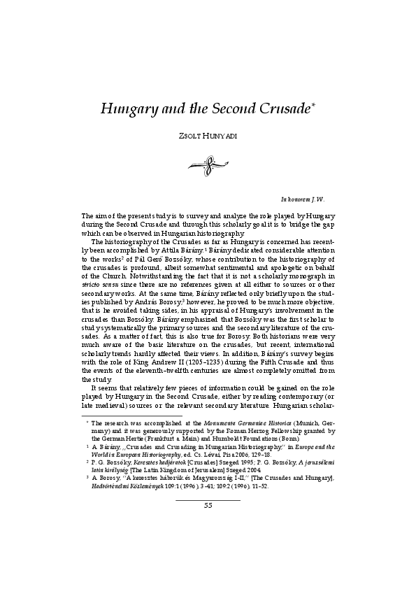 Hungary and the Second Crusade