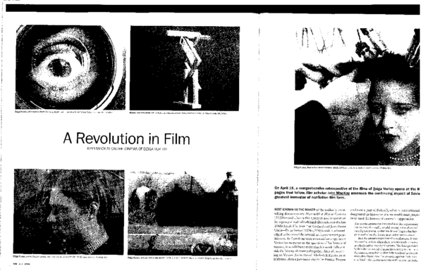 First page of “"A Revolution in Film" (from ARTFORUM, 2011)”