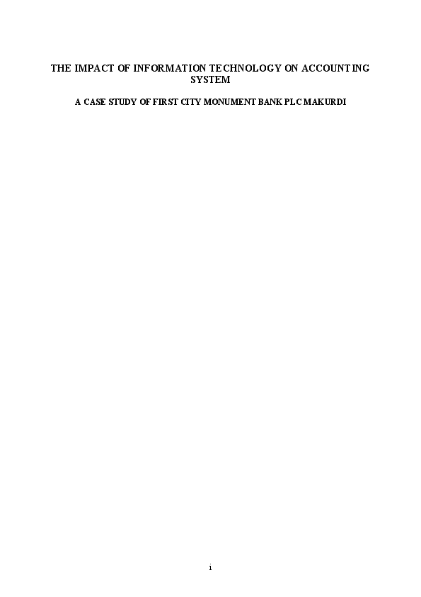 (DOC) THE IMPACT OF INFORMATION TECHNOLOGY ON ACCOUNTING SYSTEM