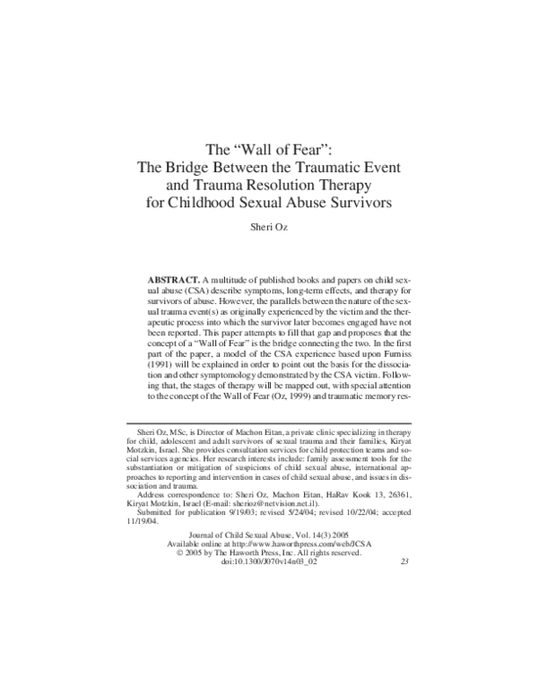 Childhood trauma essay picture