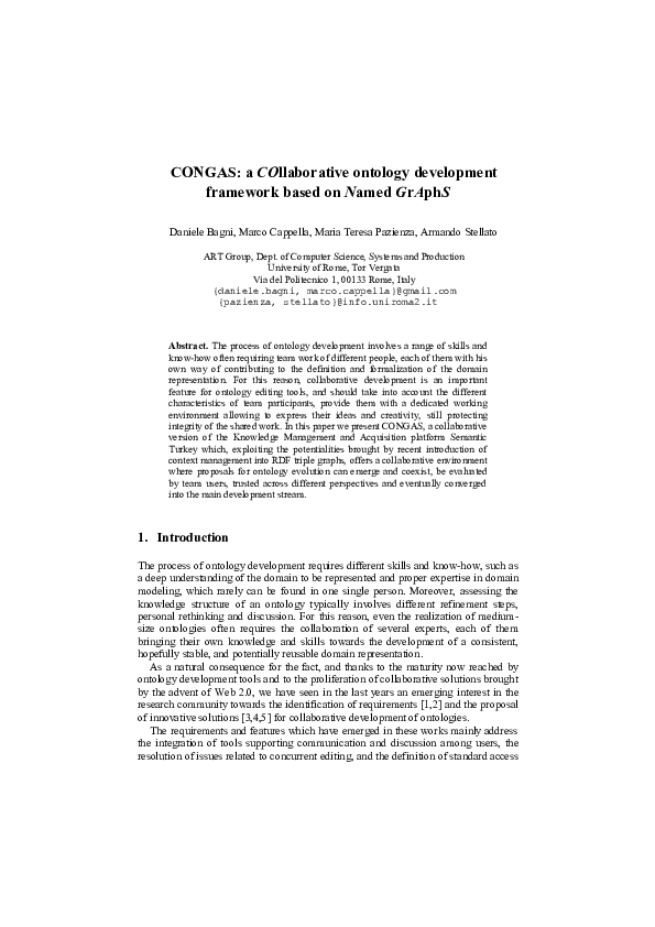 (PDF) CONGAS: A COllaborative Ontology Development Framework Based on ...