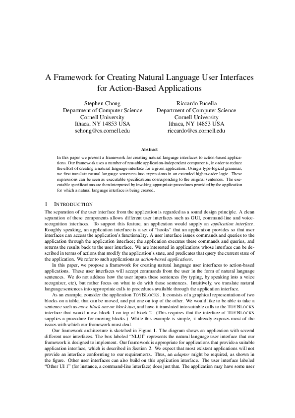 (PDF) A Framework for Creating Natural Language User Interfaces for ...