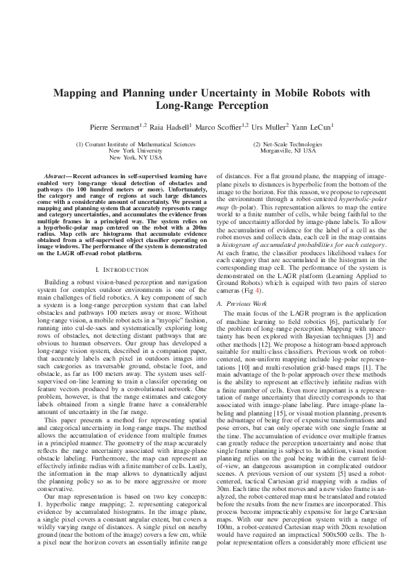(PDF) Mapping and Planning under Uncertainty in Mobile Robots with Long ...