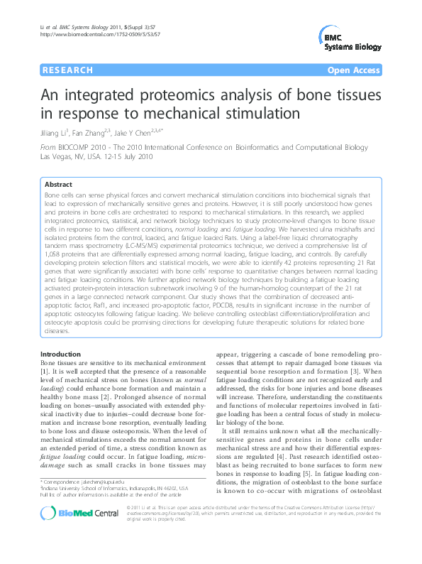 (PDF) An integrated proteomics analysis of bone tissues in response to ...