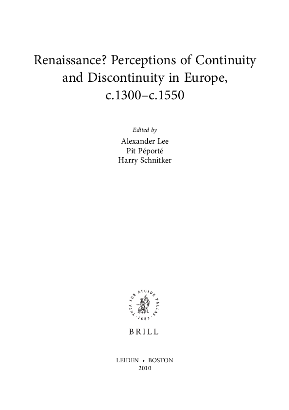 (PDF) Brunelleschi's Perspective Panels. Rupture and Continuity in the