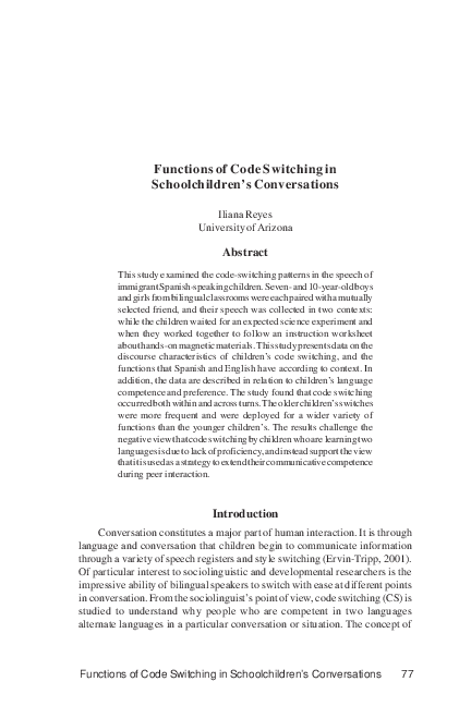 Code switching analysis essay picture