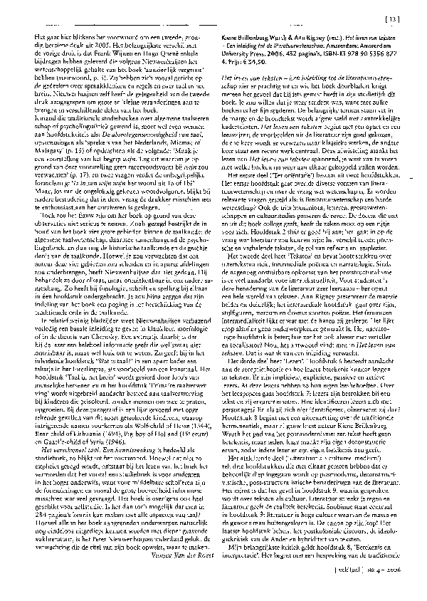 (PDF) Kiene Brillenburg Wurth Ann Rigley red Het leven van teksten Een ...