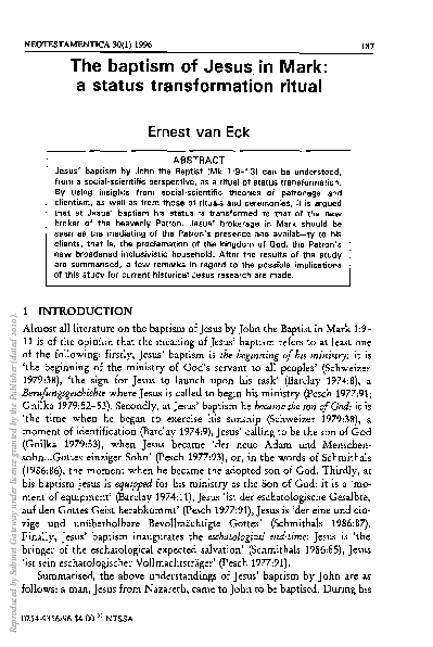 Introduction paragraph about baptism picture