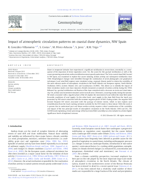 (PDF) Impact of atmospheric circulation patterns on coastal dune ...