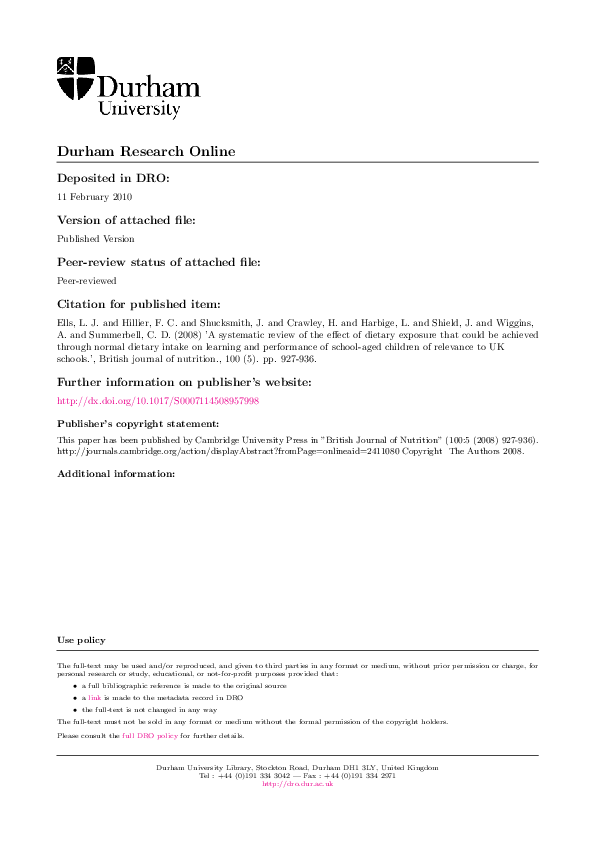 (PDF) Systematic Review