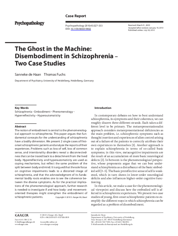 Case study on schizophrenia pdf picture