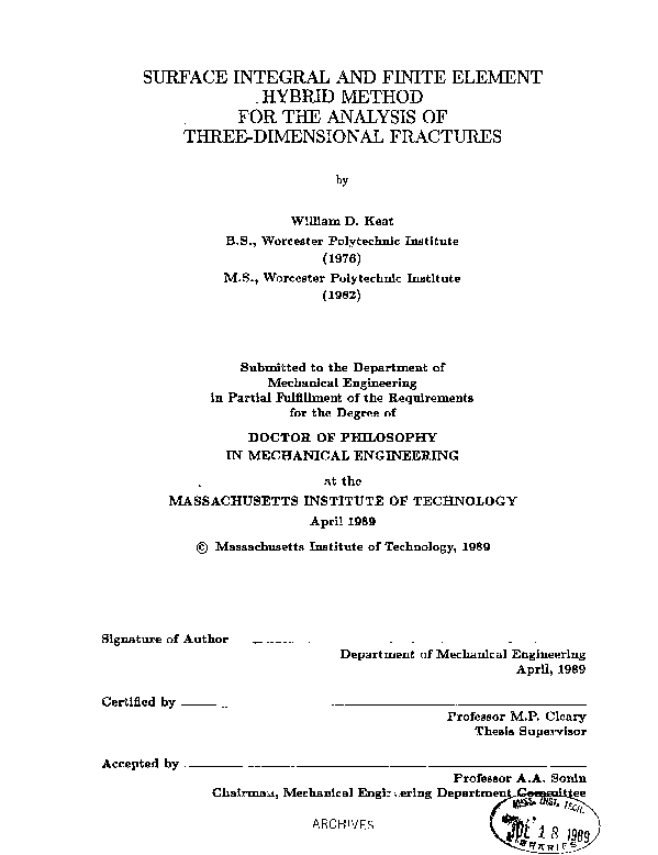 (PDF) Surface integral and finite element hybrid method for the ...