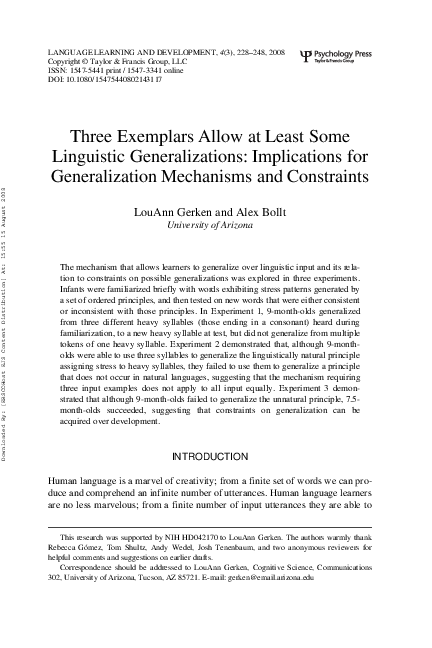 (PDF) Gerken & Bollt (2008 Language Learning and Development