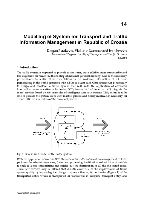 (PDF) Modeling system of transport and traffic information management ...