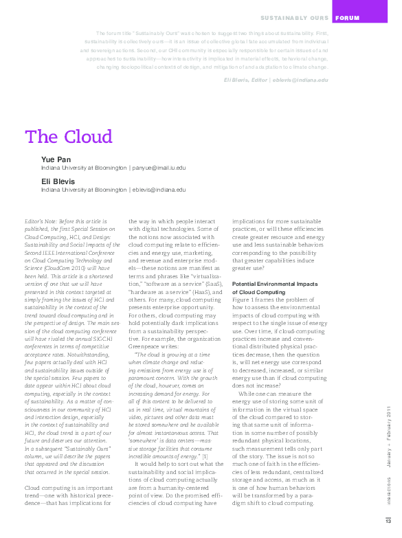(PDF) The cloud