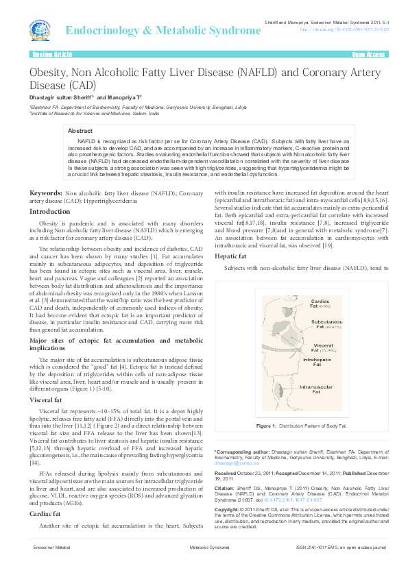 (PDF) Obesity, non alcoholic fatty liver disease (NAFLD) and coronary ...